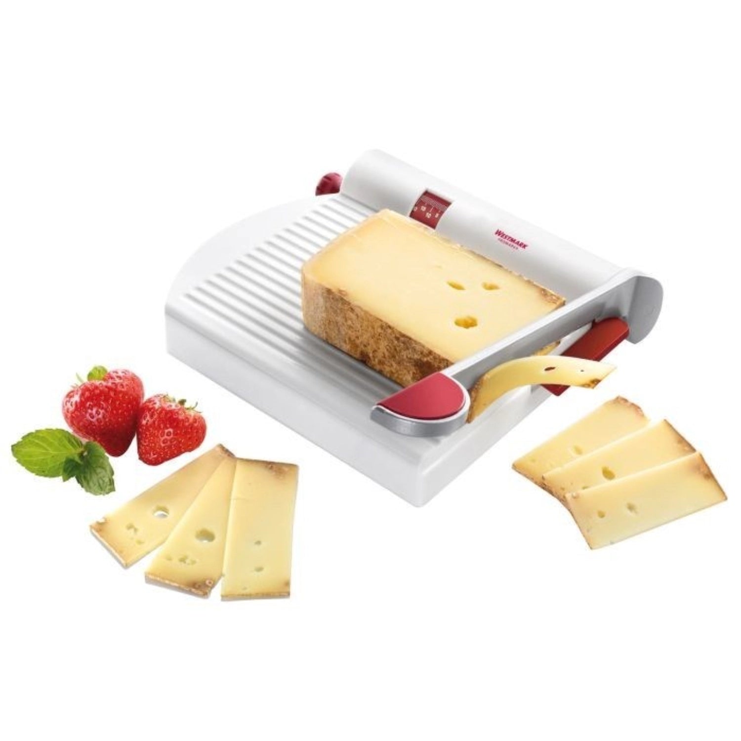 Retro Käseschneider Fromarex von Westmark, 23.5x23x5.5cm, elegantes Käsezubehör für präzises Schneiden und stilvolles Servieren von Käse.