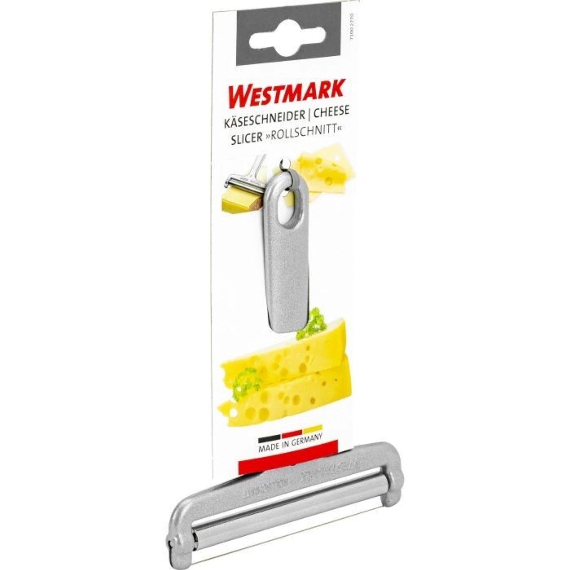 Praktischer Käseschneider von Westmark mit Rollschnitt, ideal für gleichmässige Scheiben und müheloses Schneiden von Käse.