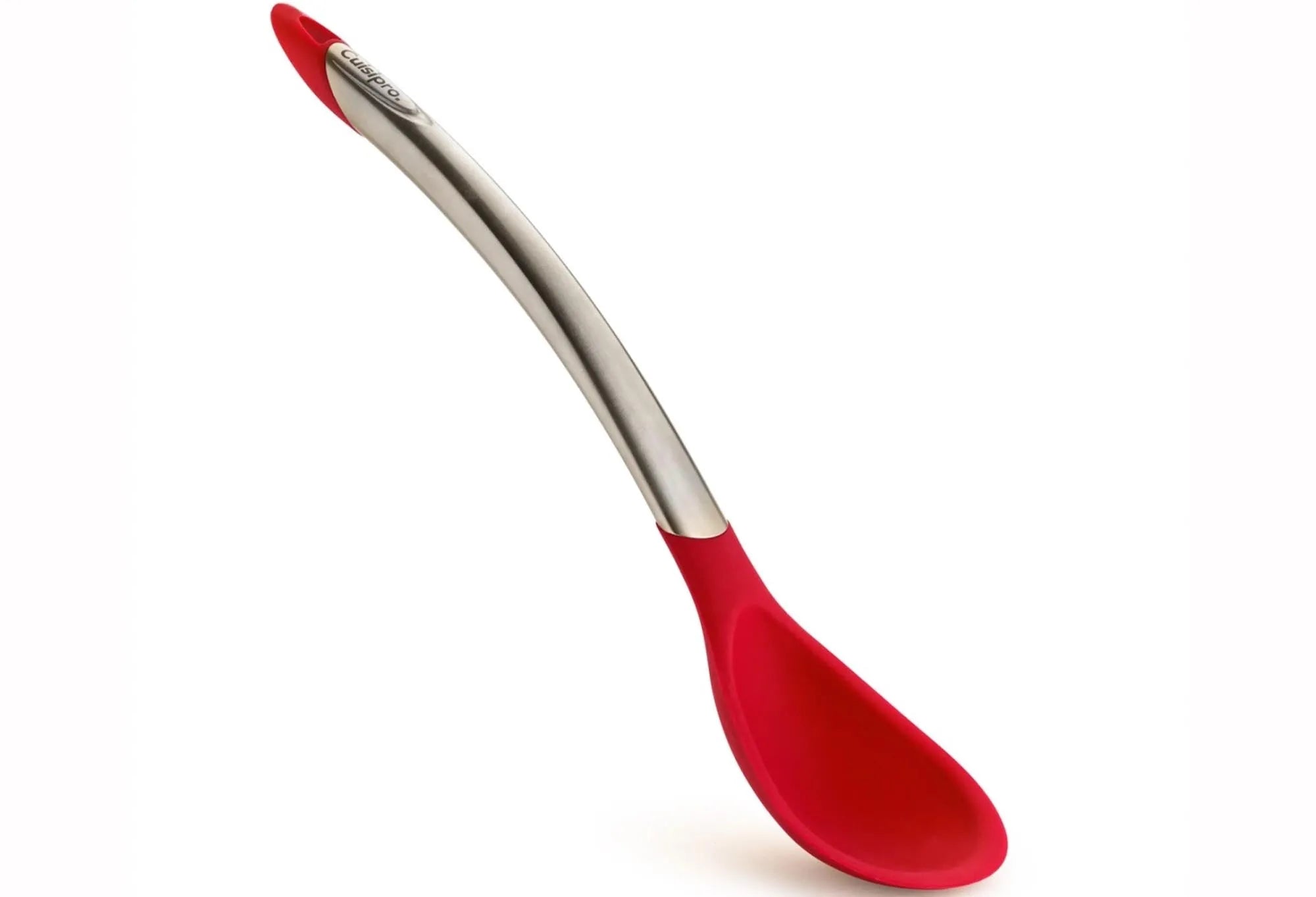 Cuisipro Löffel 30.5cm: Edelstahl & rotes Silikon, hitzebeständig, kratzfrei, ergonomisch, spülmaschinenfest. Perfekt für jede Küche!