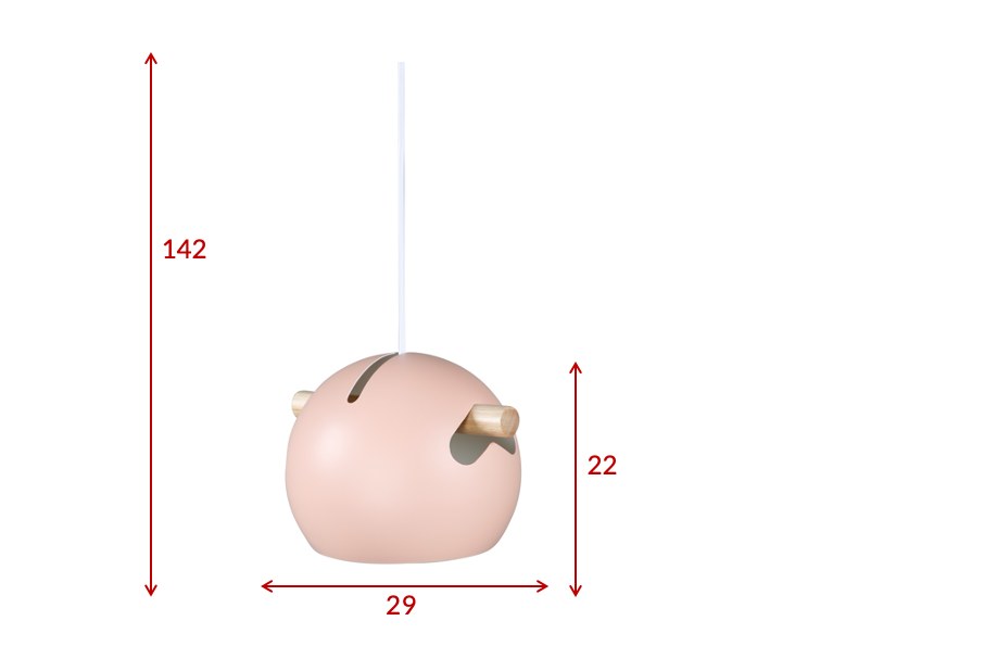 Runde Pendelleuchte in Altrosa aus PVC und Stahl, weicher Lampenschirm mit sanft geschwungener Form, skandinavisches Design.