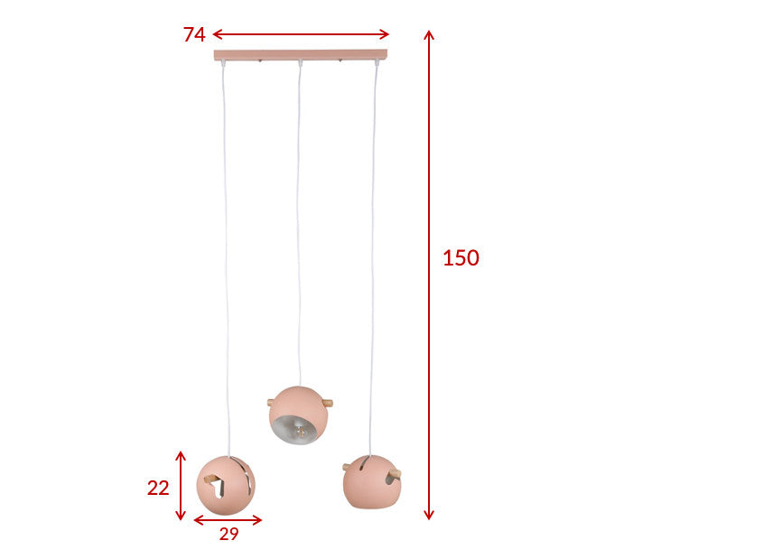 Tubbie Pendelleuchte in Altrosa präsentiert im Onlineshop von KAQTU Design AG. Pendelleuchte ist von Venture Home