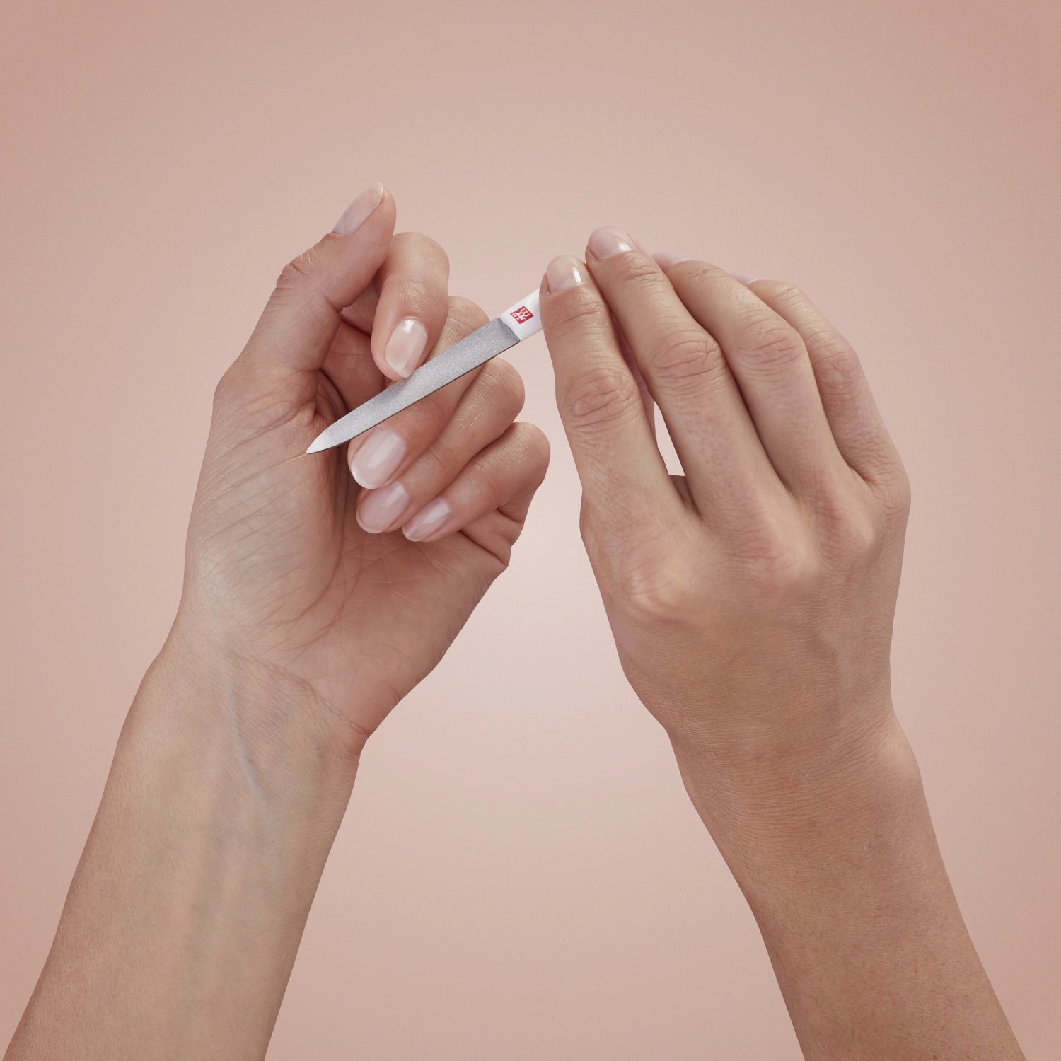 Twin Classic Nagelfeile Saphir, 90 mm Griff weiss