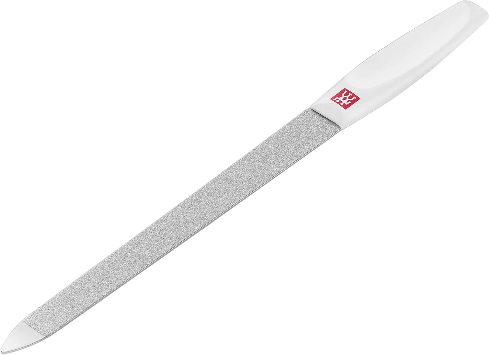 Zwilling Twin Classic Saphirfeile, 160 mm, weißer Griff, präzise Pflege.