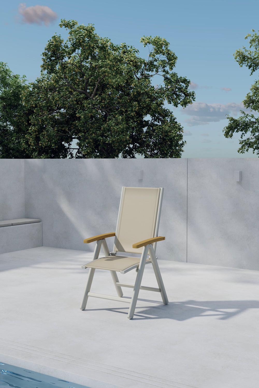 Esszimmerstuhl Panama in Beige präsentiert im Onlineshop von KAQTU Design AG. Gartenstuhl mit Armlehnen ist von Venture Home