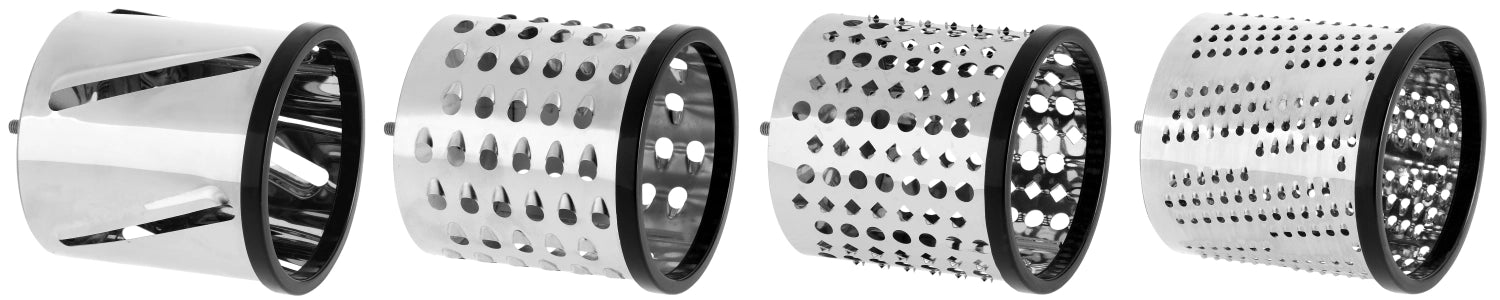 Reibmaschine mit 4 Trommeln, 20x11x27.5cm