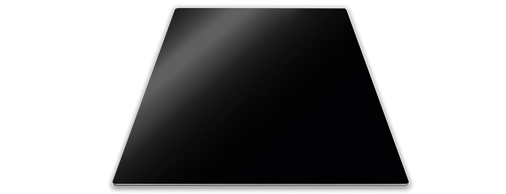 Entdecken Sie die elegante Pebbly Glaskeramik Abdeckung in Schwarz (50x28cm) – robust, hitzebeständig und hygienisch. Ideal als Schneidebrett oder Ablagefläche.