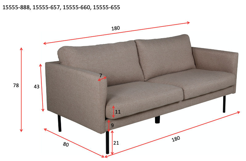 Zoom 2er Sofa in Weiss präsentiert im Onlineshop von KAQTU Design AG. 2er Sofa ist von Venture Home
