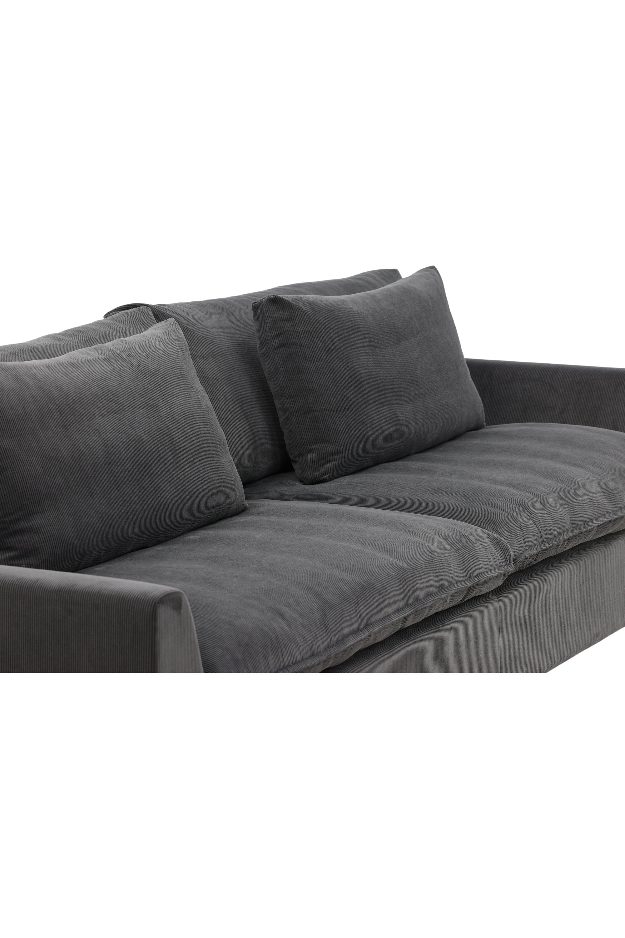 Durham Sofa in Dunkelgrau präsentiert im Onlineshop von KAQTU Design AG. 3er Sofa ist von Venture Home