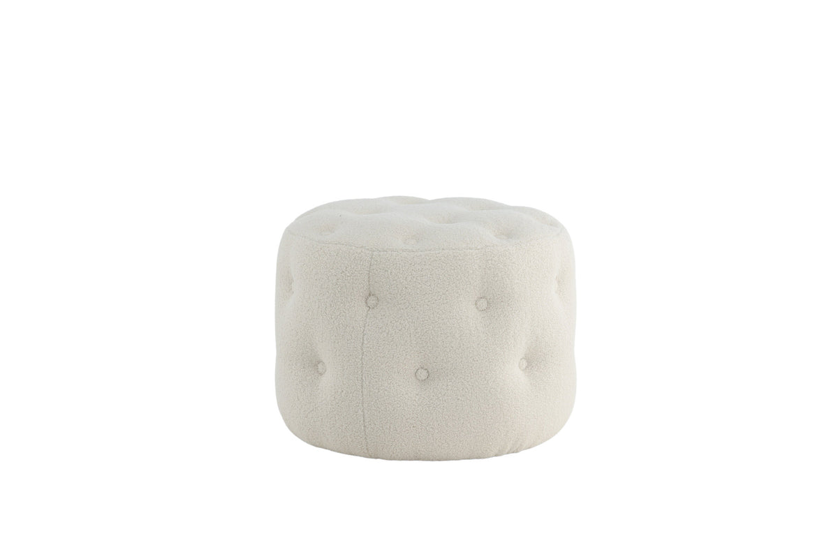Benjamin Ottoman / Pouf in Weiss präsentiert im Onlineshop von KAQTU Design AG. Pouf ist von Venture Home