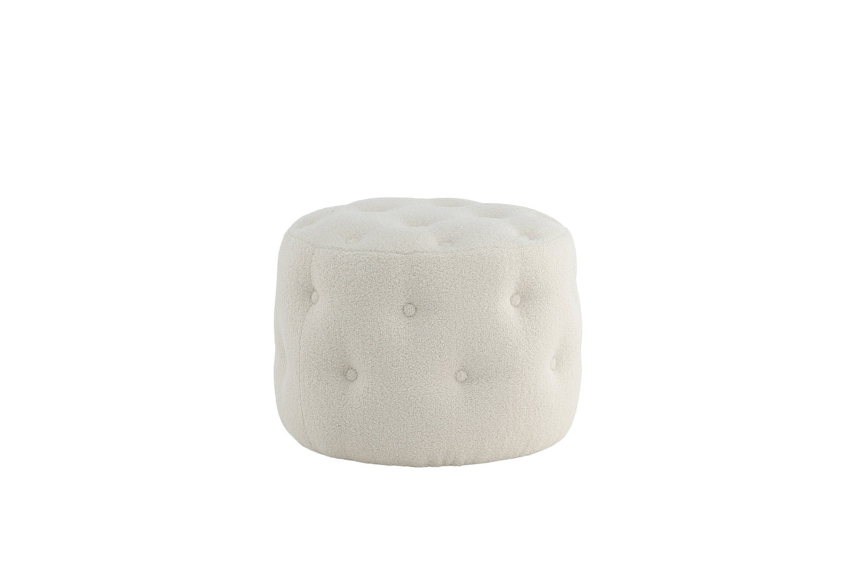 Benjamin Ottoman / Pouf in Weiss präsentiert im Onlineshop von KAQTU Design AG. Pouf ist von Venture Home
