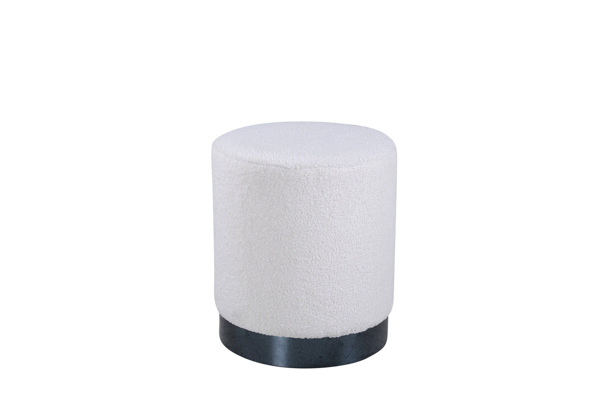 Benji Ottoman / Pouf in Weiss präsentiert im Onlineshop von KAQTU Design AG. Pouf ist von Venture Home