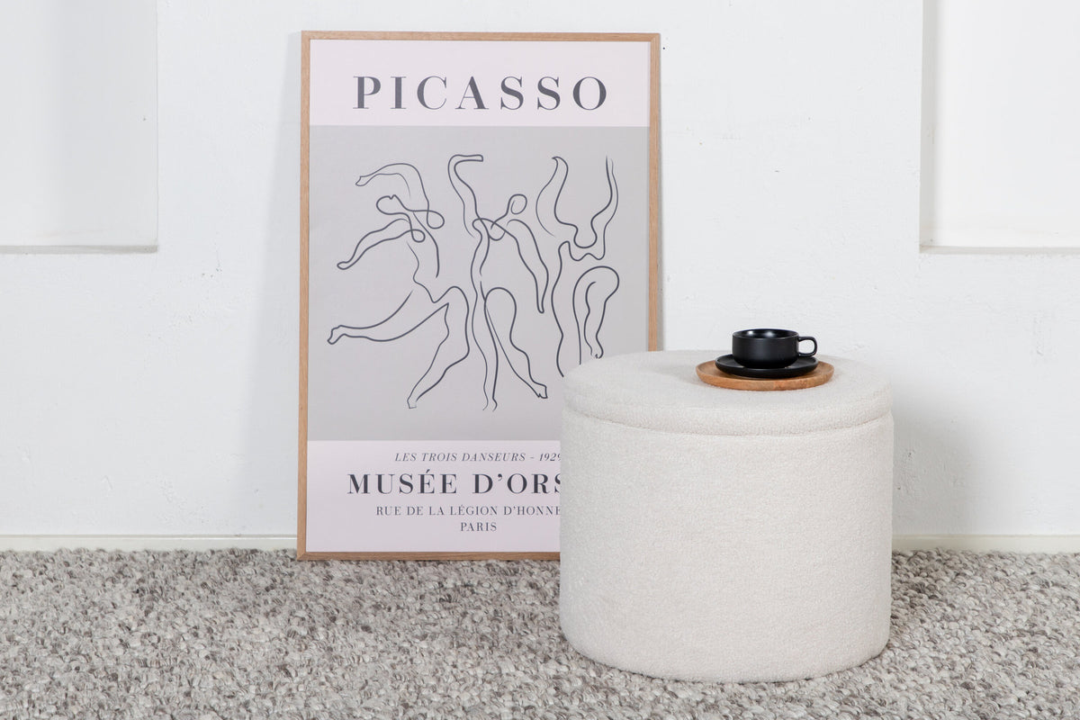 Dunken Ottoman / Pouf in Weiss präsentiert im Onlineshop von KAQTU Design AG. Pouf ist von Venture Home