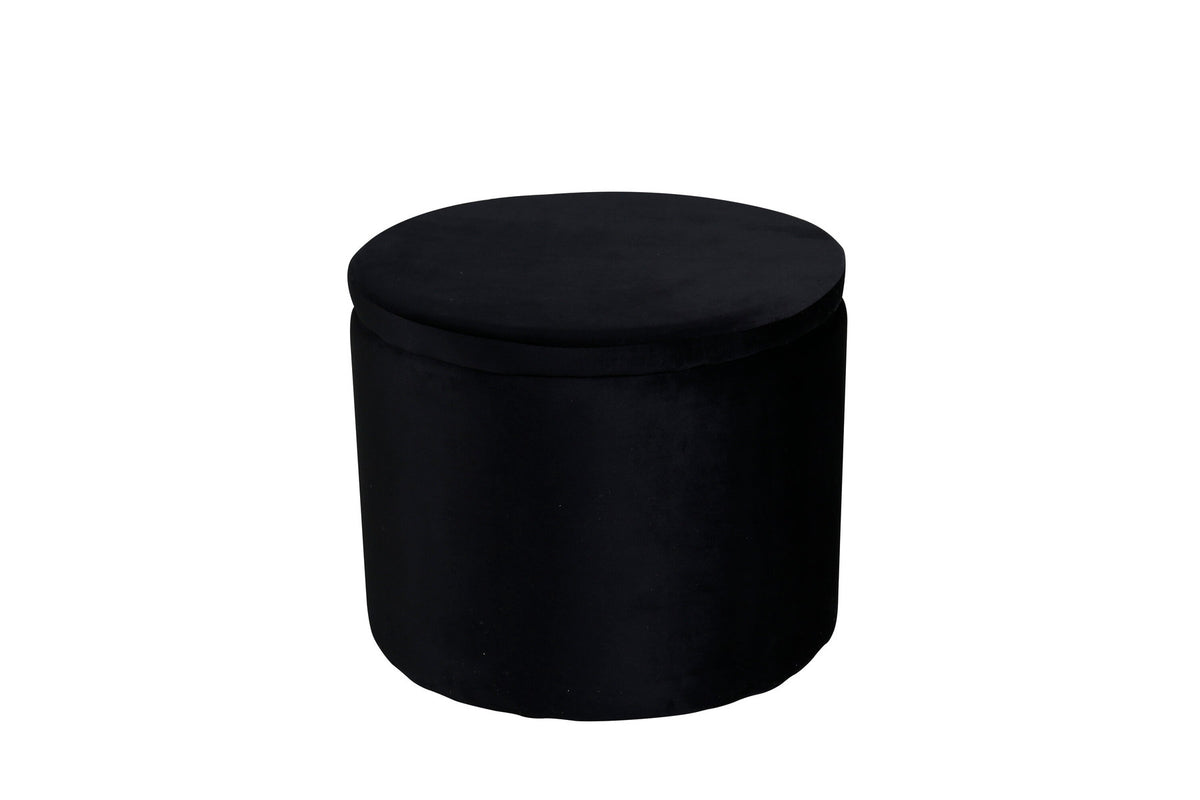 Dunken Ottoman / Pouf in Schwarz präsentiert im Onlineshop von KAQTU Design AG. Pouf ist von Venture Home