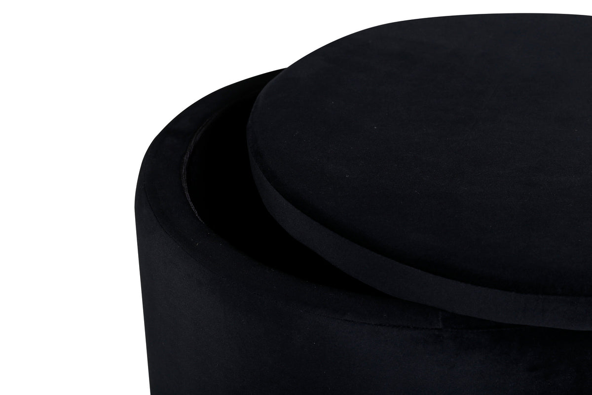 Dunken Ottoman / Pouf in Schwarz präsentiert im Onlineshop von KAQTU Design AG. Pouf ist von Venture Home
