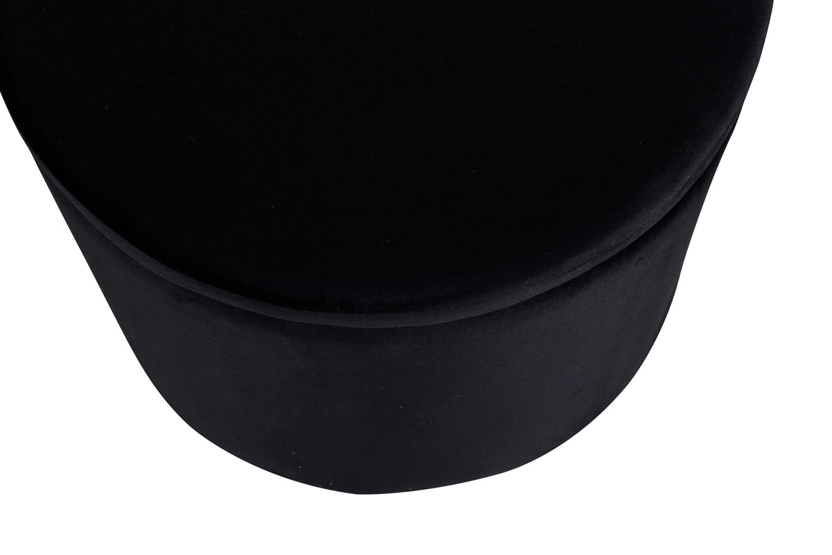 Dunken Ottoman / Pouf in Schwarz präsentiert im Onlineshop von KAQTU Design AG. Pouf ist von Venture Home