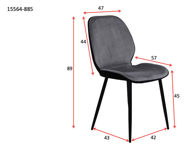 Emma Stuhl in Grau präsentiert im Onlineshop von KAQTU Design AG. Stuhl ist von Venture Home