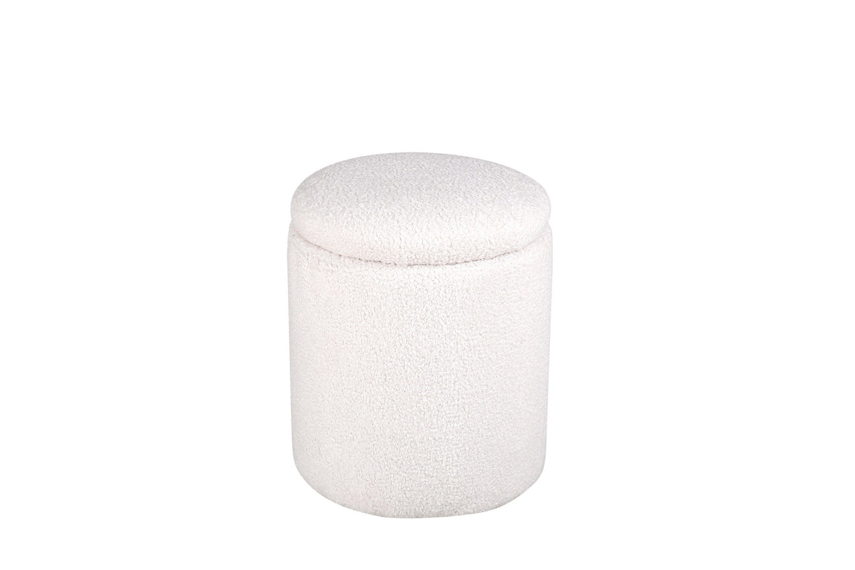 Limpen Ottoman / Pouf in Weiss präsentiert im Onlineshop von KAQTU Design AG. Pouf ist von Venture Home