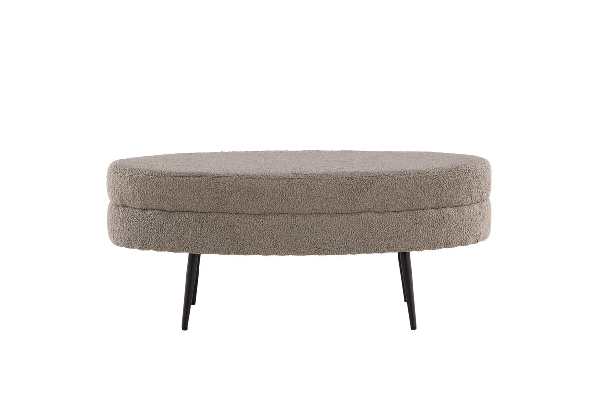 Otto Ottoman / Pouf in Greige präsentiert im Onlineshop von KAQTU Design AG. Ottoman ist von Venture Home
