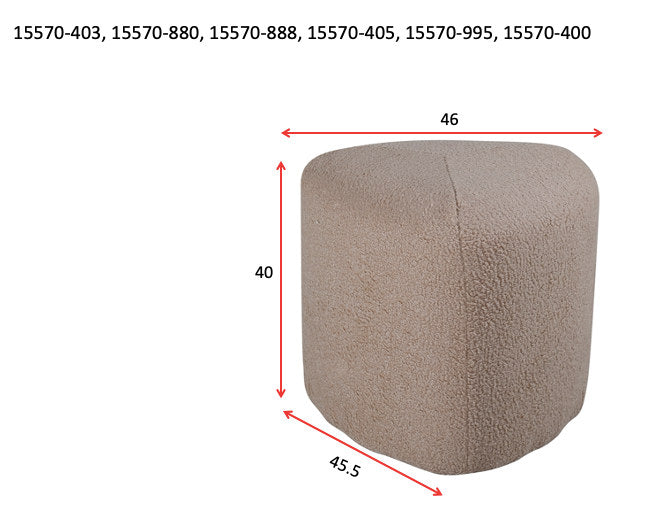 Peg Ottoman / Pouf in Grau präsentiert im Onlineshop von KAQTU Design AG. Pouf ist von Venture Home
