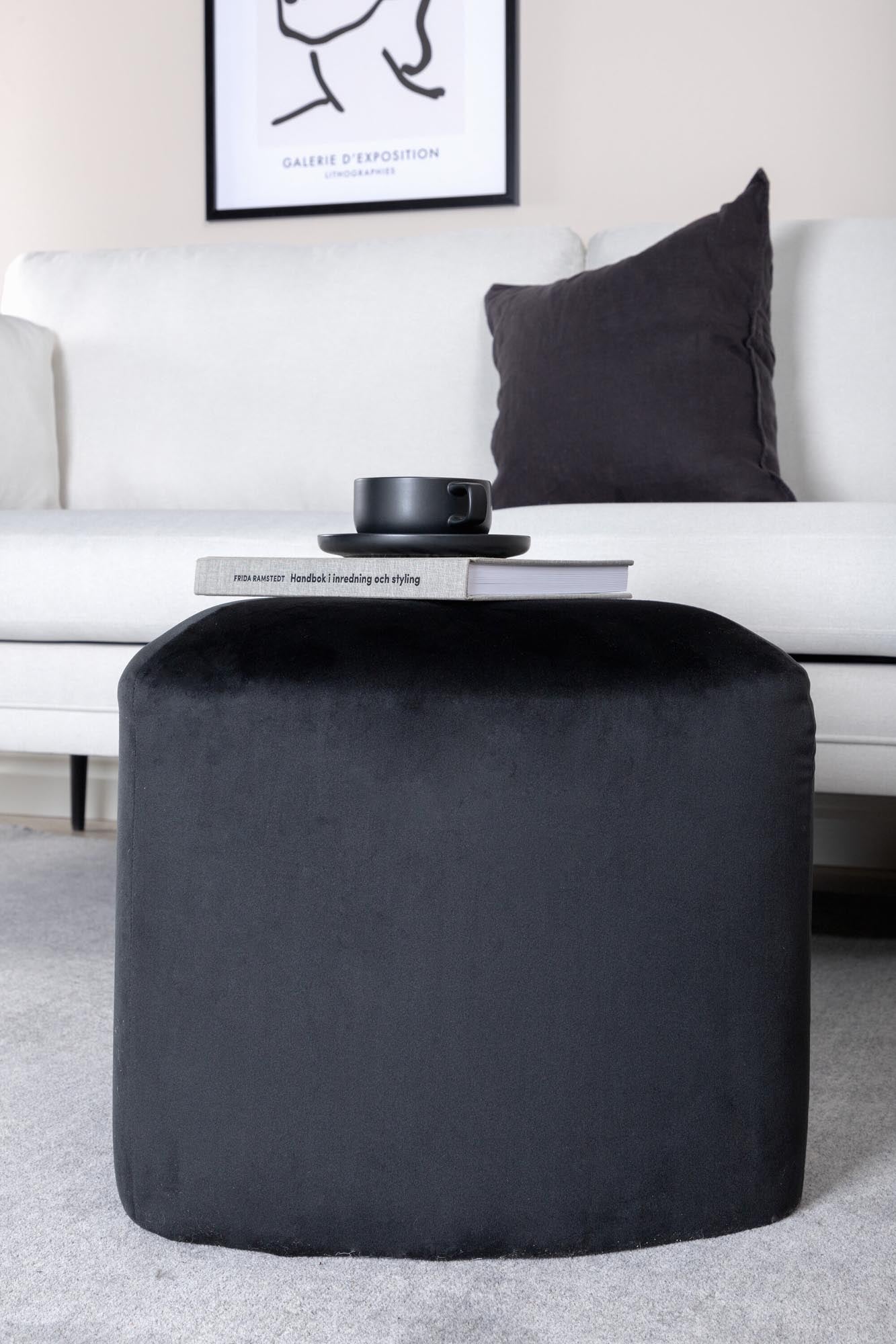 Peg Ottoman / Pouf in Schwarz präsentiert im Onlineshop von KAQTU Design AG. Pouf ist von Venture Home