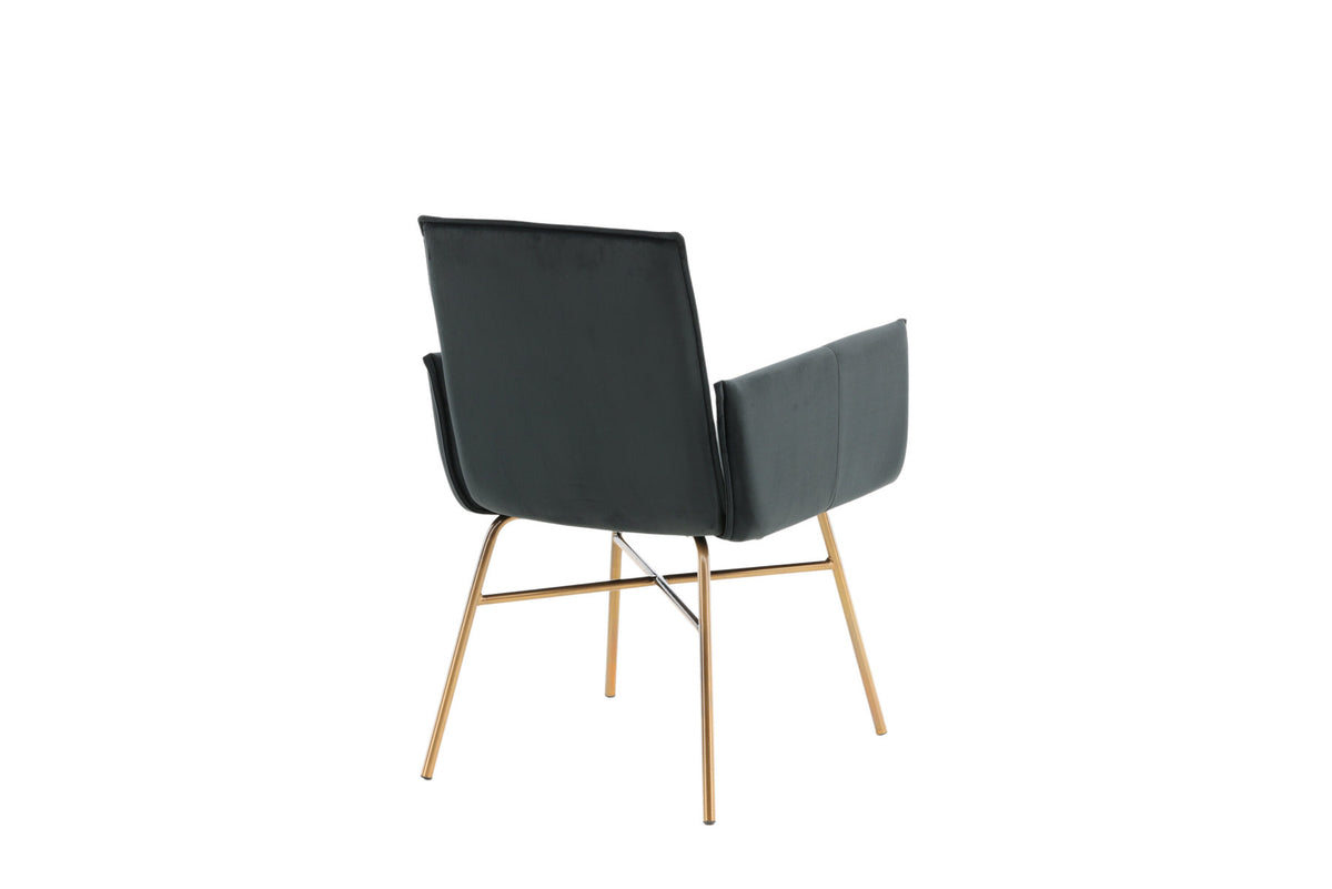 Petra Stuhl in Schwarz / Kupfer präsentiert im Onlineshop von KAQTU Design AG. Stuhl mit Armlehne ist von Venture Home