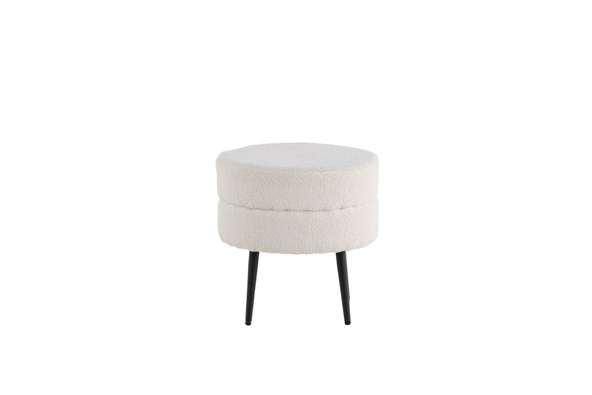 Pot Ottoman / Pouf in Weiss präsentiert im Onlineshop von KAQTU Design AG. Pouf ist von Venture Home