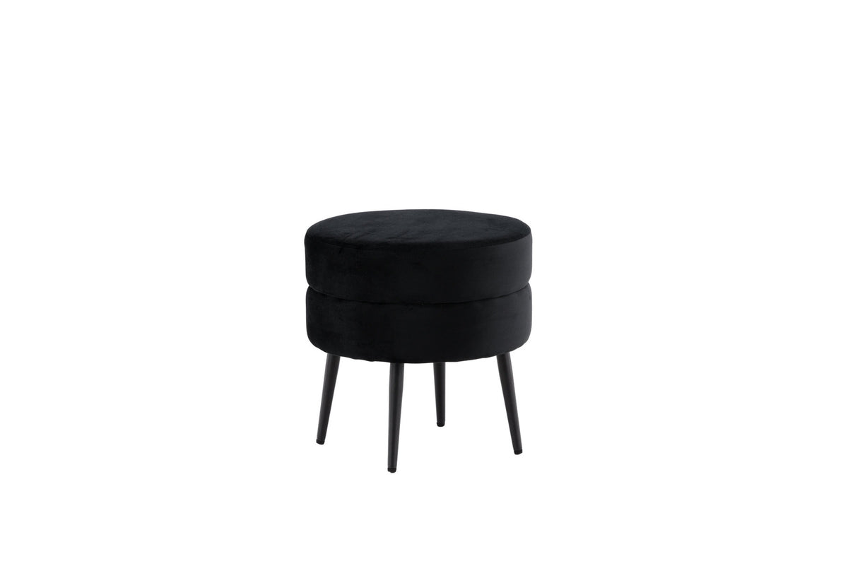Pot Ottoman / Pouf in Schwarz präsentiert im Onlineshop von KAQTU Design AG. Pouf ist von Venture Home