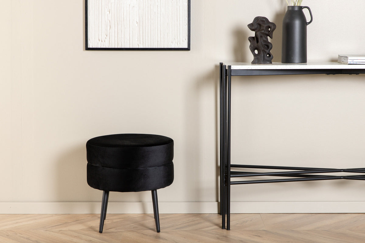 Pot Ottoman / Pouf in Schwarz präsentiert im Onlineshop von KAQTU Design AG. Pouf ist von Venture Home