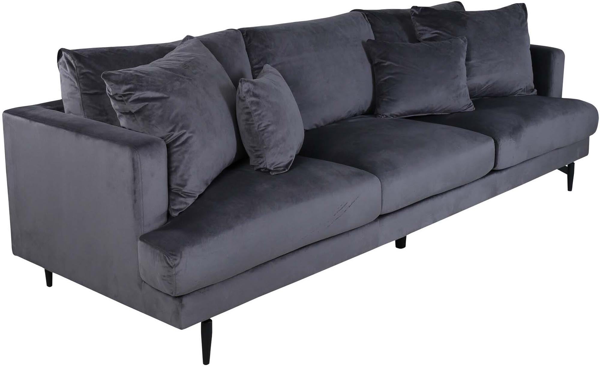 Sofia Sofa in Dunkelgrau präsentiert im Onlineshop von KAQTU Design AG. 3er Sofa ist von Venture Home