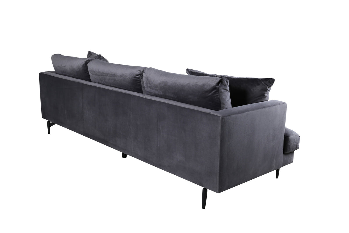 Sofia Sofa in Dunkelgrau präsentiert im Onlineshop von KAQTU Design AG. 3er Sofa ist von Venture Home