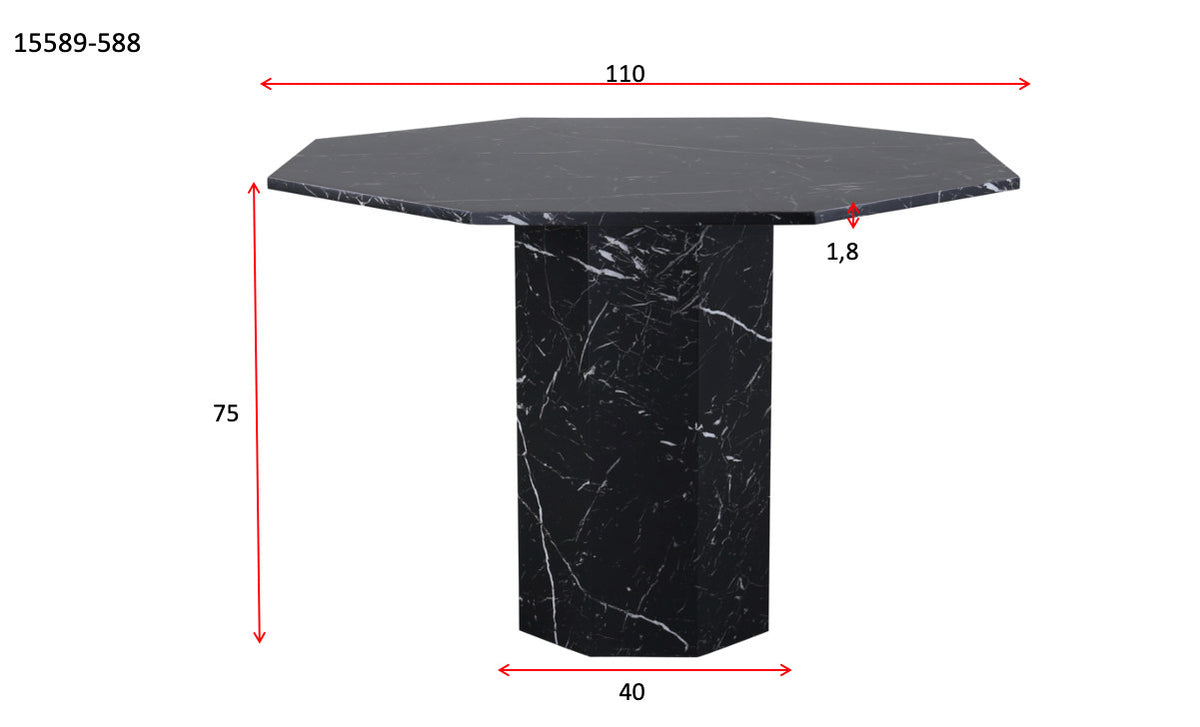 Marbs Tisch in Schwarz präsentiert im Onlineshop von KAQTU Design AG. Esstisch ist von Venture Home