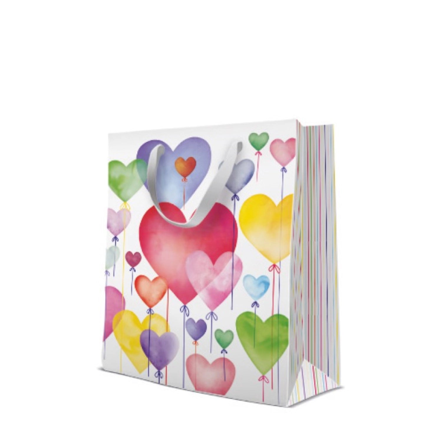 Geschenktüte Herzballon 33.5x26.5x13 cm in Mehrfarbig präsentiert im Onlineshop von KAQTU Design AG. Geschenkzubehör ist von PAW