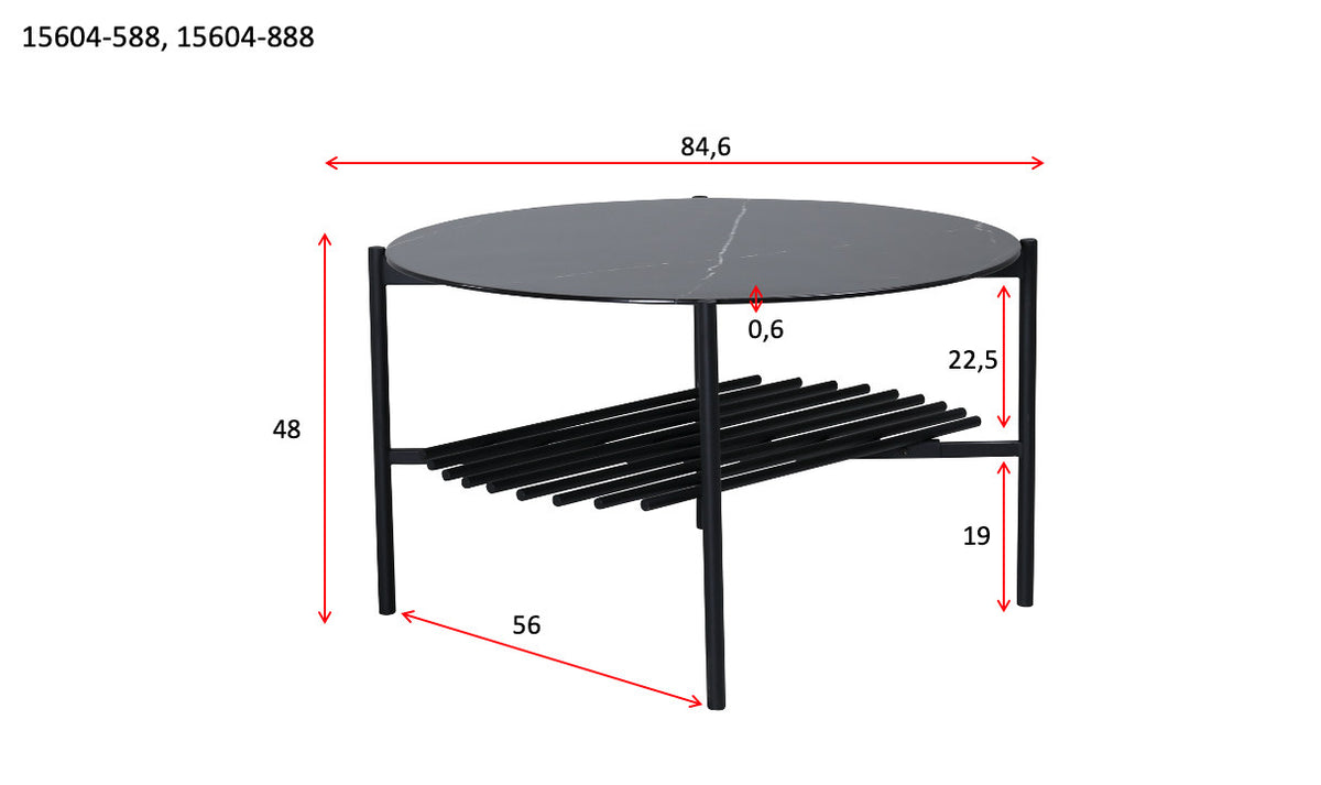 Von Staf Coffee Tisch rund in Schwarz präsentiert im Onlineshop von KAQTU Design AG. Beistelltisch ist von Venture Home
