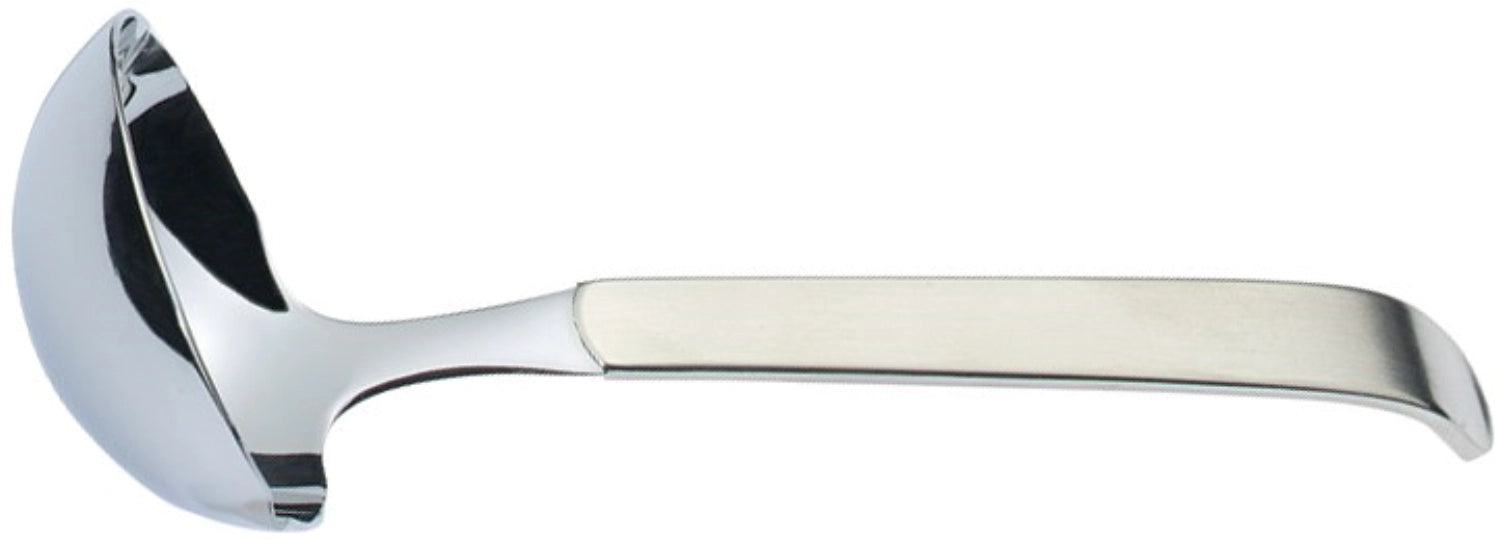 Eleganter Buffet Saucenlöffel von Amefa, 21 cm lang, aus hochwertigem 18/10 Edelstahl, ideal für Saucen und Dressings bei Buffets.