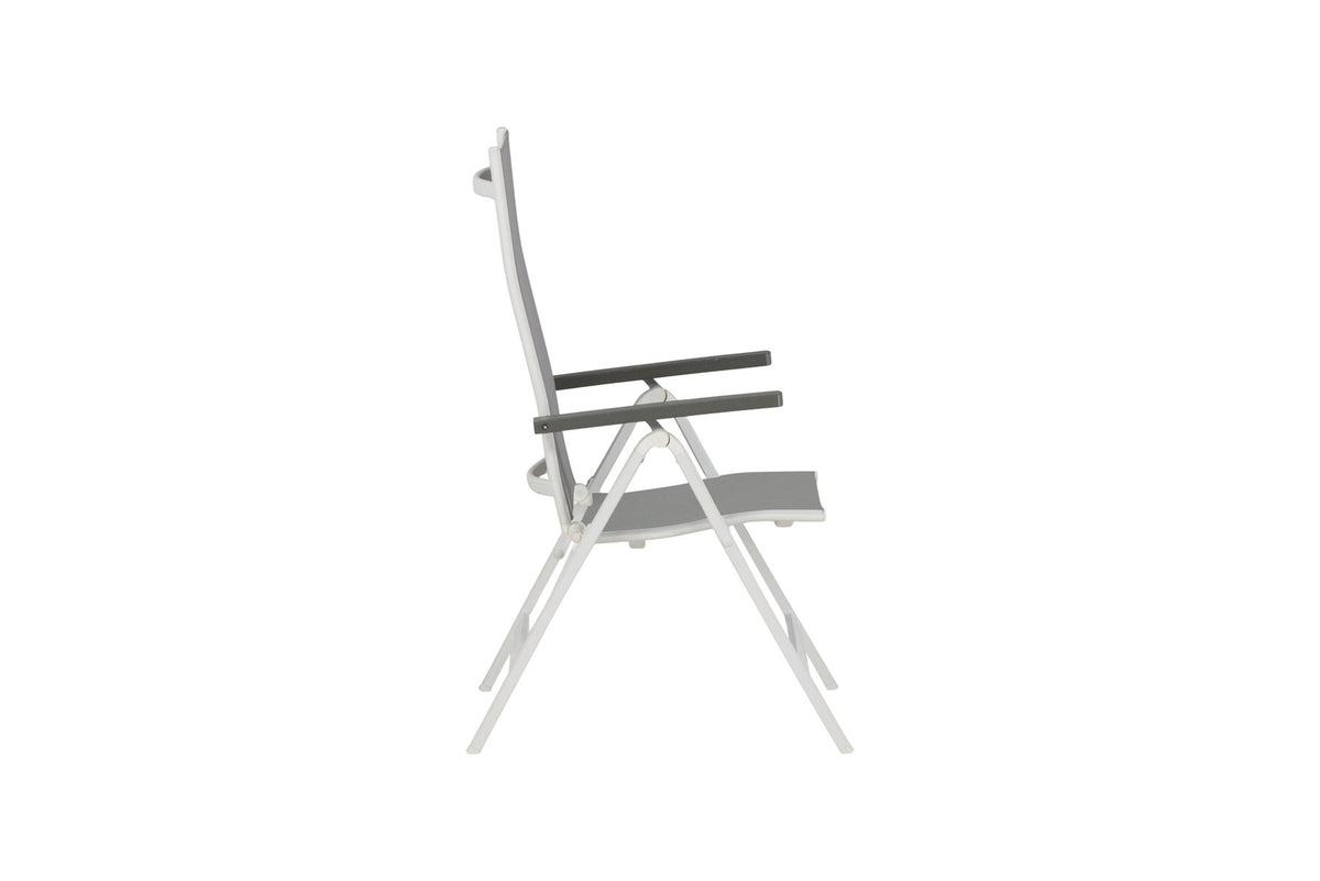 Albany Light Stuhl in Grau präsentiert im Onlineshop von KAQTU Design AG. Gartenstuhl mit Armlehnen ist von Venture Home