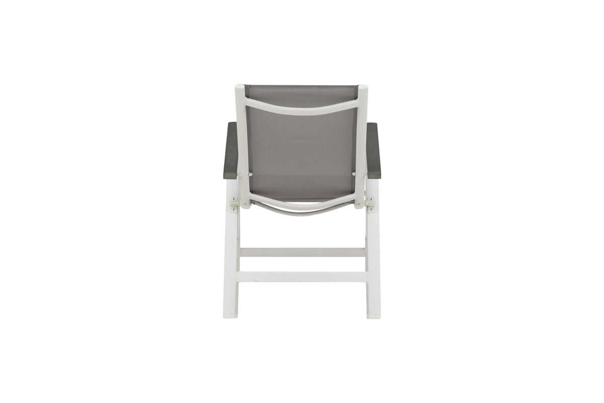 Albany Light Stuhl in Grau präsentiert im Onlineshop von KAQTU Design AG. Gartenstuhl mit Armlehnen ist von Venture Home