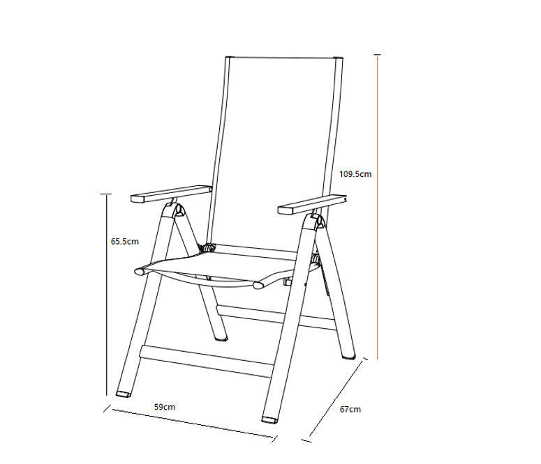 Albany Light Stuhl in Grau präsentiert im Onlineshop von KAQTU Design AG. Gartenstuhl mit Armlehnen ist von Venture Home