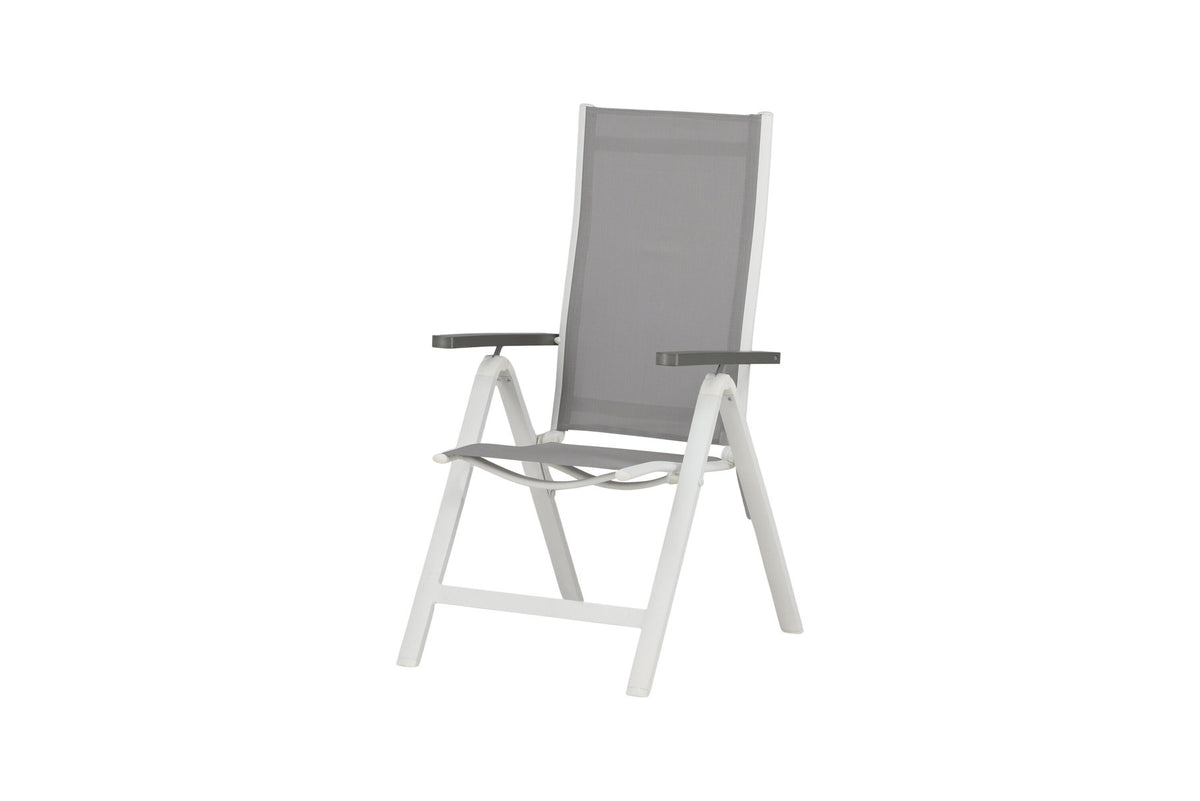 Albany Light Stuhl in Grau präsentiert im Onlineshop von KAQTU Design AG. Gartenstuhl mit Armlehnen ist von Venture Home