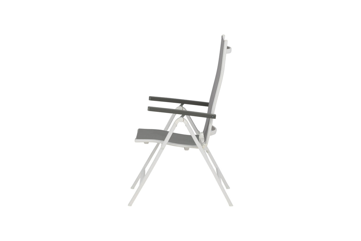 Albany Light Stuhl in Grau präsentiert im Onlineshop von KAQTU Design AG. Gartenstuhl mit Armlehnen ist von Venture Home