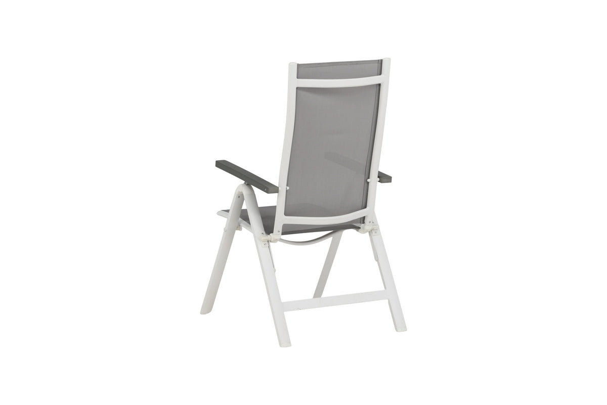 Albany Light Stuhl in Grau präsentiert im Onlineshop von KAQTU Design AG. Gartenstuhl mit Armlehnen ist von Venture Home
