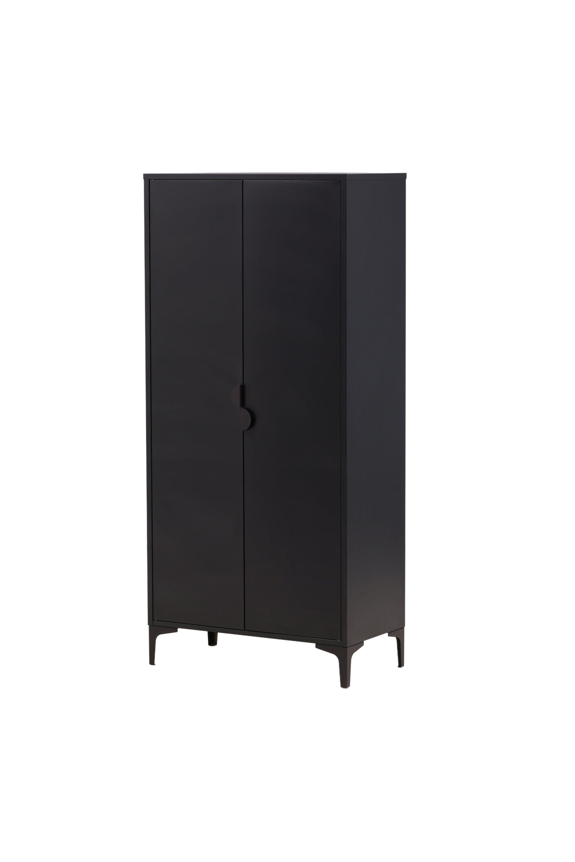 Piring Garderobe in Schwarz präsentiert im Onlineshop von KAQTU Design AG. Drehtürenschrank ist von Venture Home