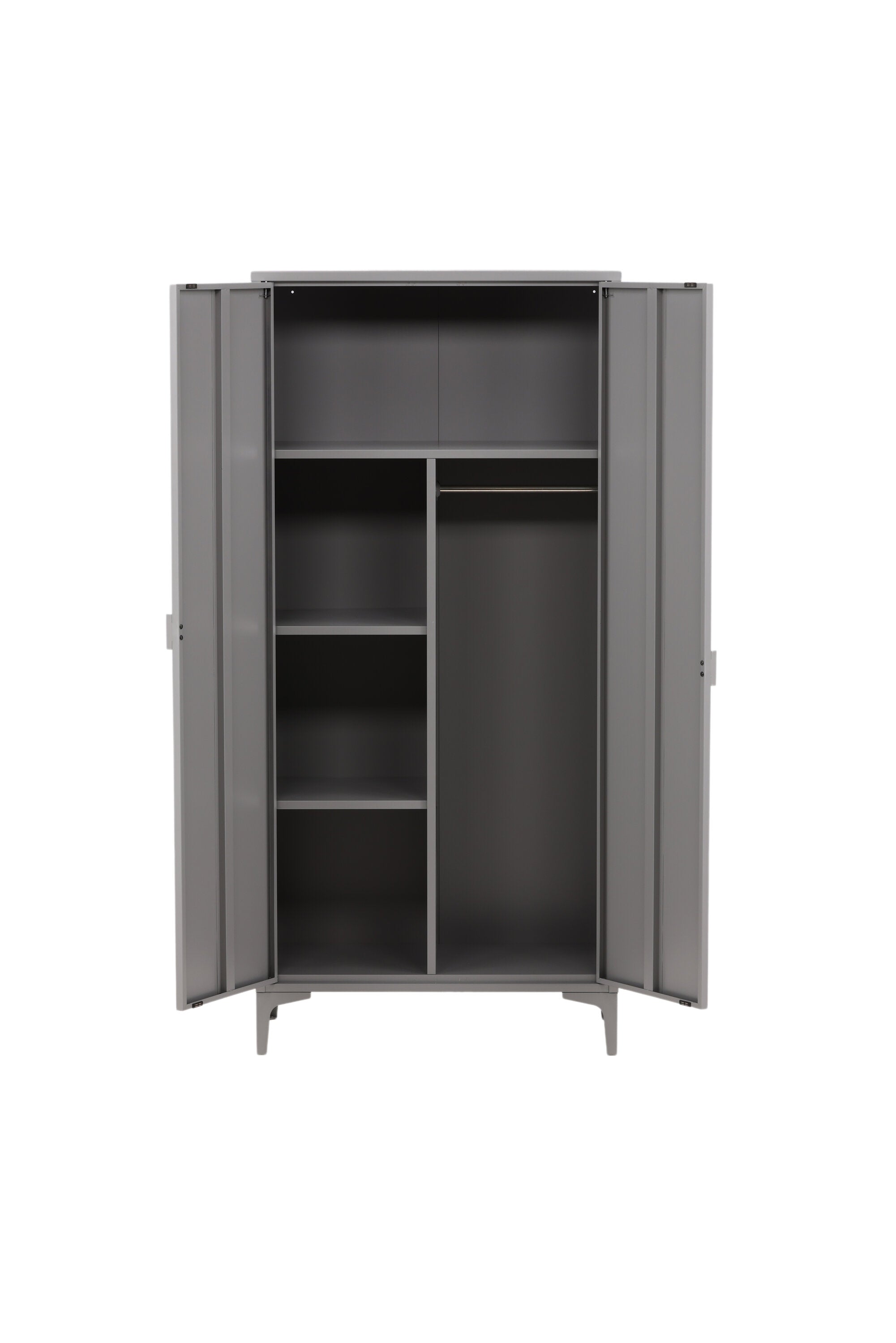 Piring Garderobe in Hellgrau präsentiert im Onlineshop von KAQTU Design AG. Drehtürenschrank ist von Venture Home
