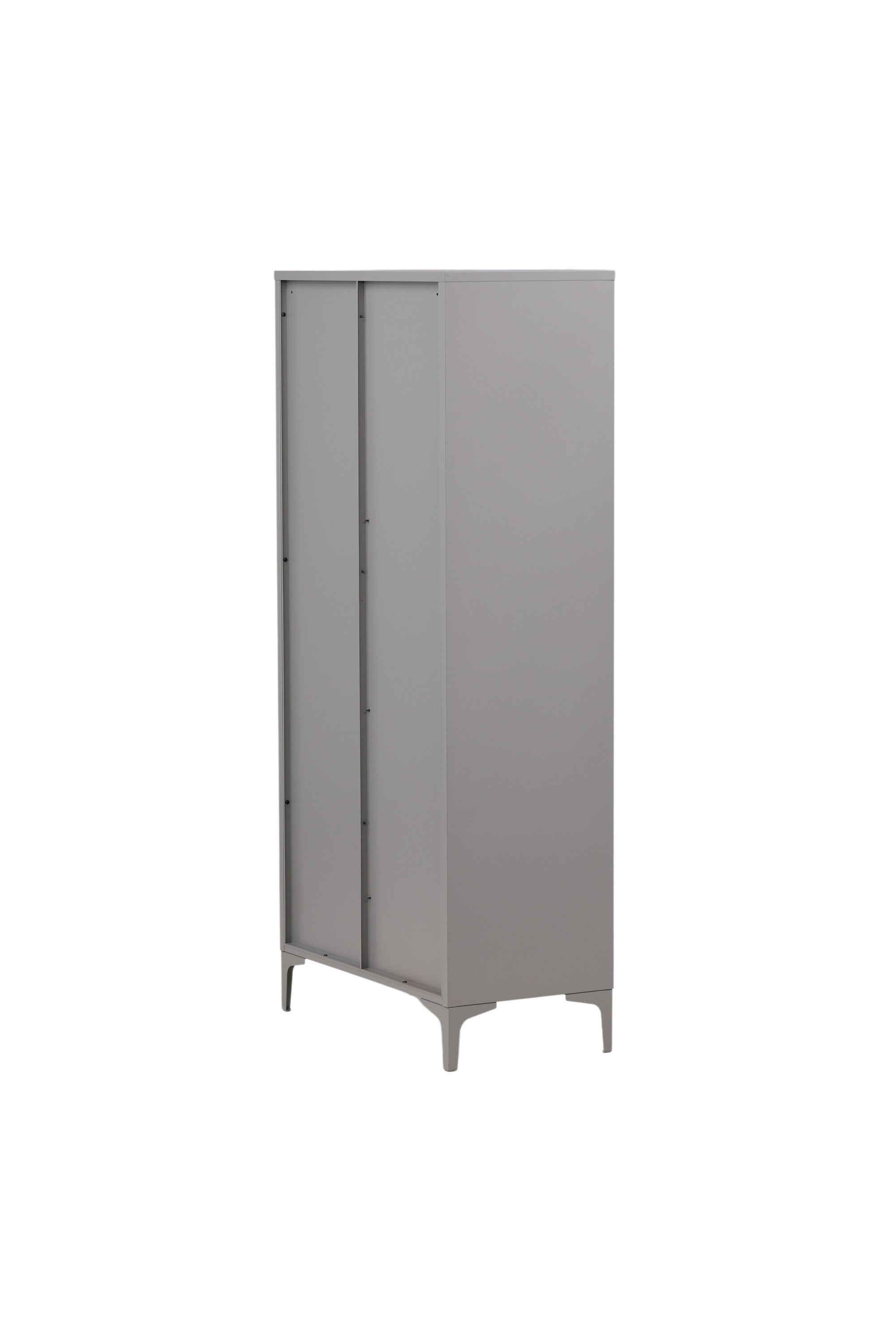 Piring Garderobe in Hellgrau präsentiert im Onlineshop von KAQTU Design AG. Drehtürenschrank ist von Venture Home