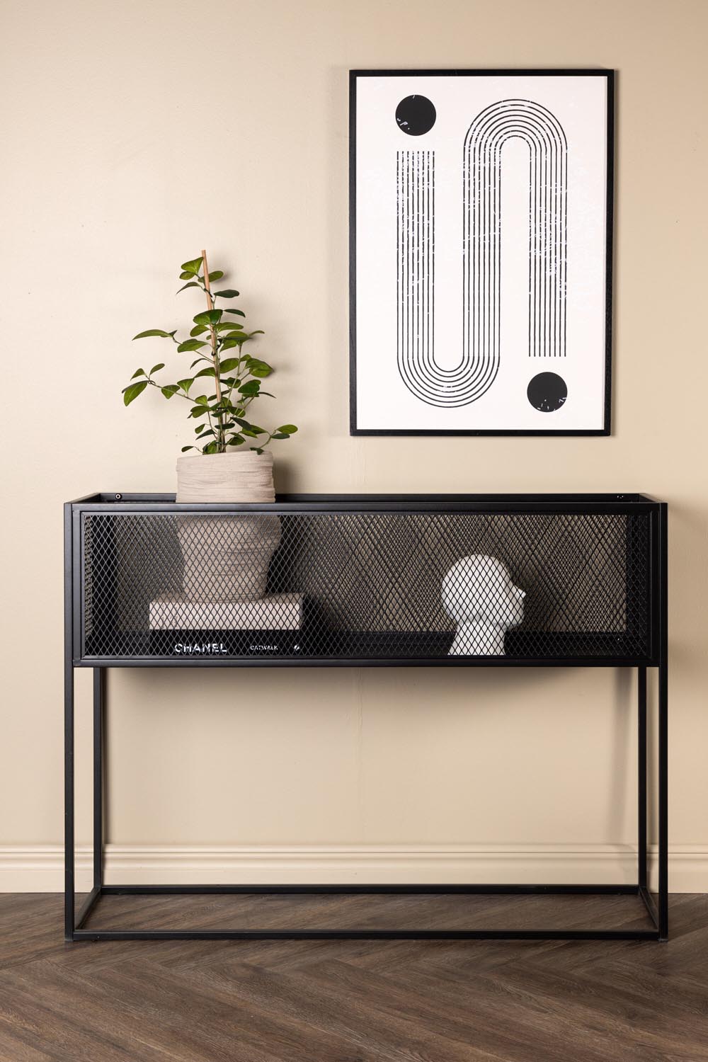 Netz Blumenregal in Schwarz präsentiert im Onlineshop von KAQTU Design AG. Standregal ist von Venture Home