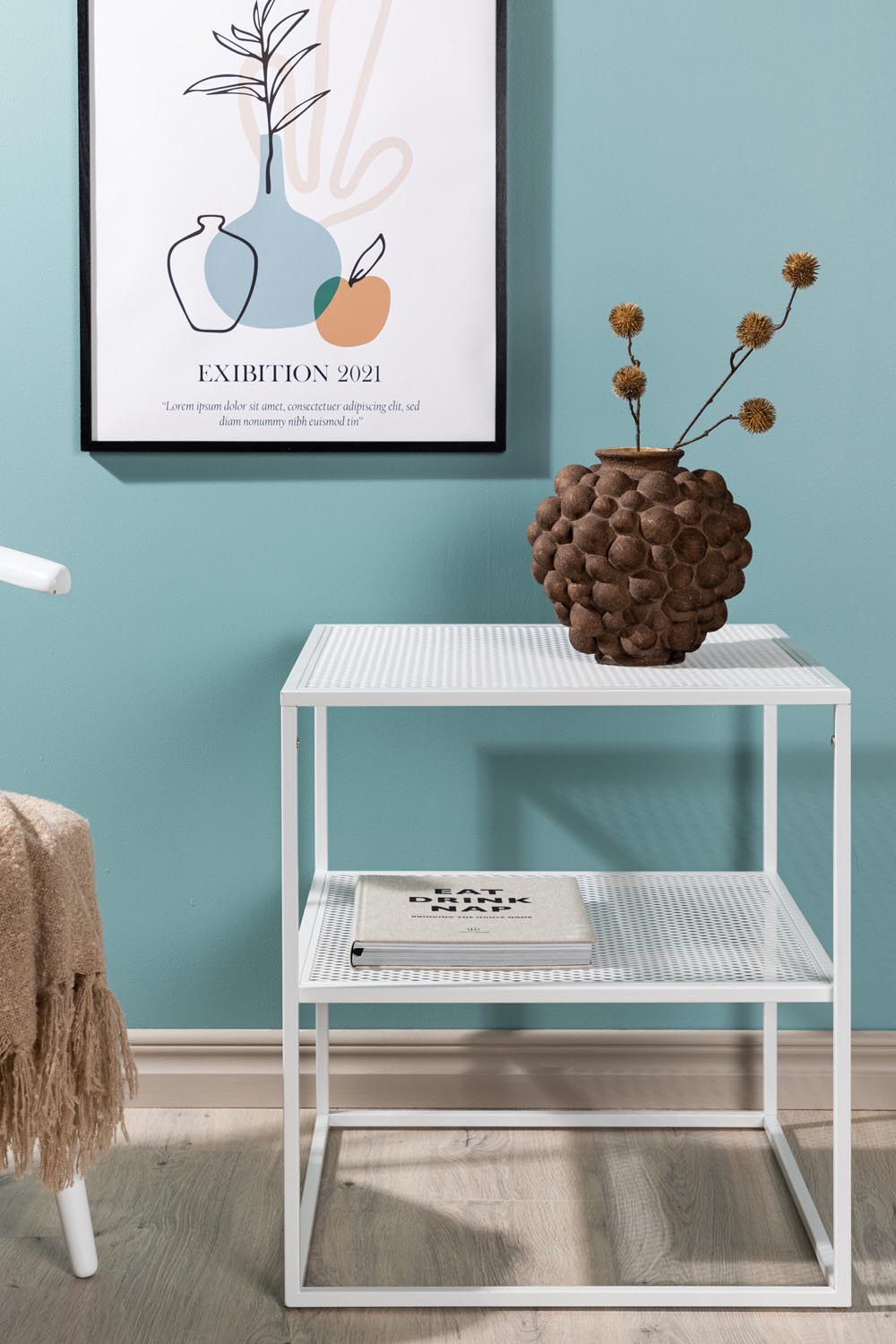 Netz Beistelltisch in Weiss präsentiert im Onlineshop von KAQTU Design AG. Beistelltisch ist von Venture Home