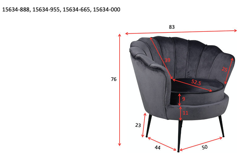 Calais Sessel in Dunkelgrau präsentiert im Onlineshop von KAQTU Design AG. Sessel mit Armlehnen ist von Venture Home