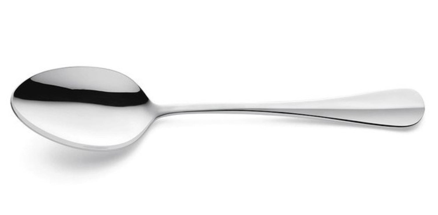 Eleganter Baguette Menülöffel von Amefa aus robustem 18/10 Edelstahl, ideal für stilvolle Tischdekorationen und exquisite Speisen.