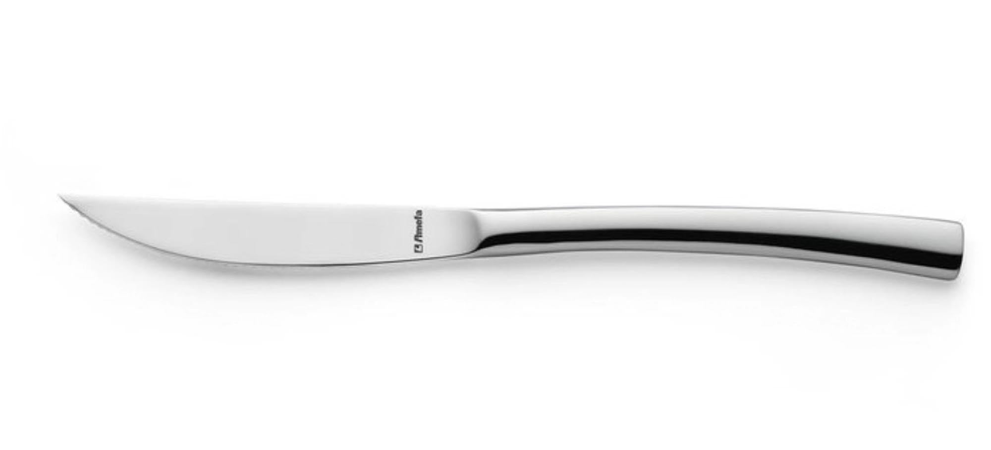 Entdecken Sie das hochglänzende Aurora Steakmesser von Amefa. Präzise Klinge, ergonomischer Griff, langlebiger 18/10 Edelstahl – ideal für jedes Steak!