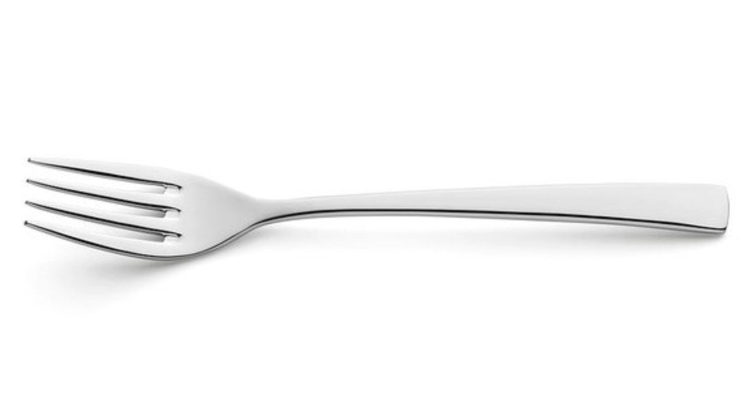 Elegante Aurora Dessertgabel aus hochwertigem 18/10 Edelstahl, hochglänzend, ideal für Desserts und Kuchen, perfektes Accessoire für stilvolle Tischgedecke.