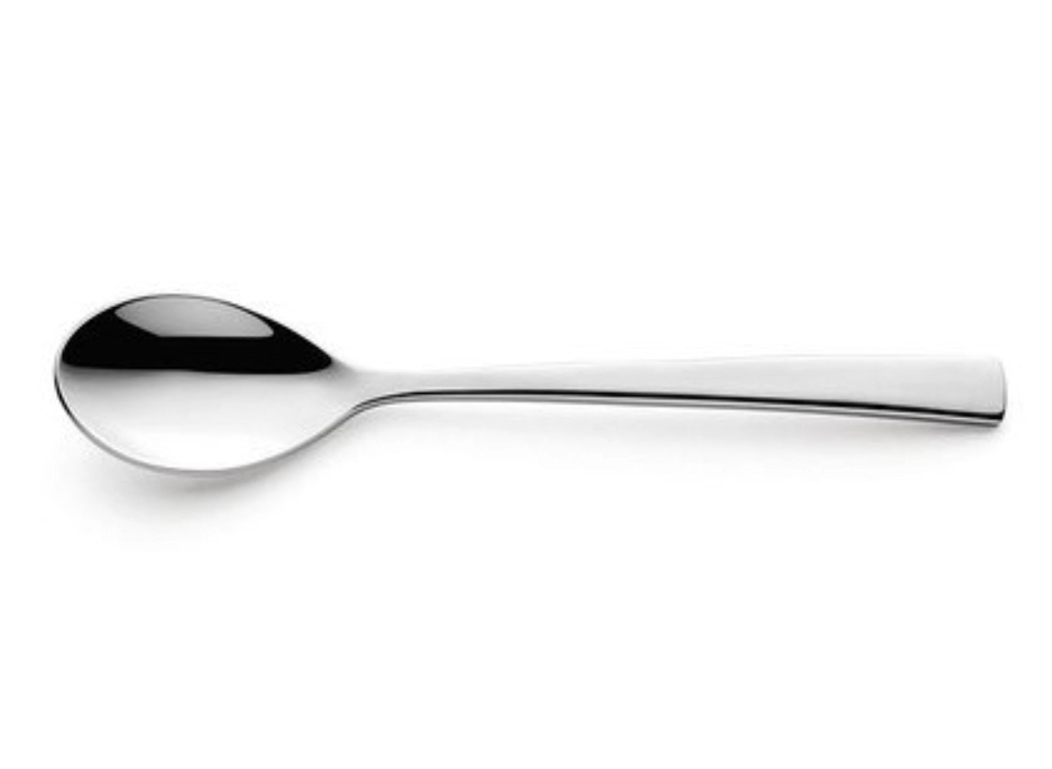 Eleganter Aurora Kaffeelöffel von Amefa aus hochwertigem 18/10 Edelstahl, hochglänzend, perfekt für den stilvollen Genuss von Kaffee und Desserts.